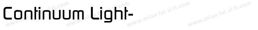 Continuum Light字体转换
